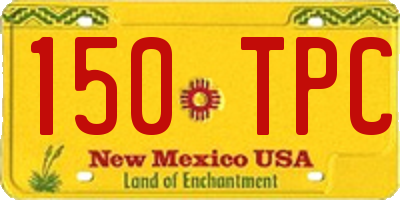 NM license plate 150TPC