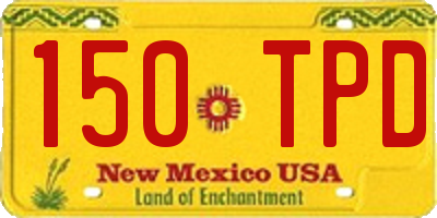 NM license plate 150TPD