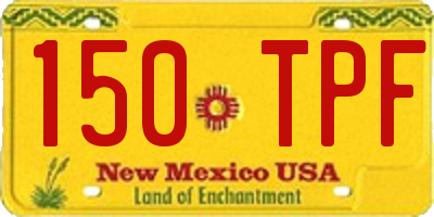 NM license plate 150TPF