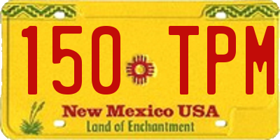 NM license plate 150TPM