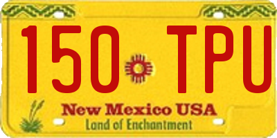 NM license plate 150TPU