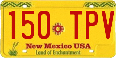 NM license plate 150TPV