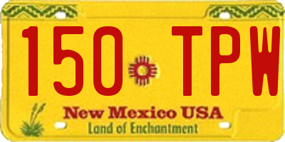 NM license plate 150TPW