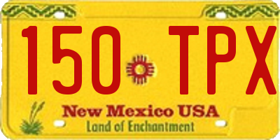 NM license plate 150TPX