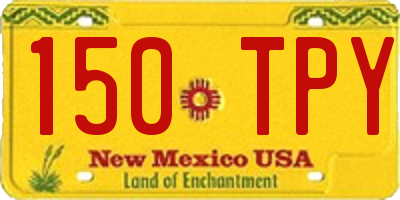 NM license plate 150TPY