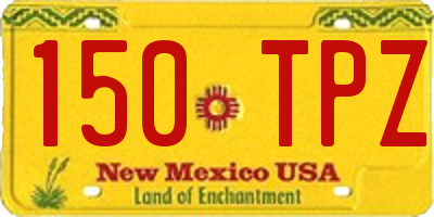 NM license plate 150TPZ