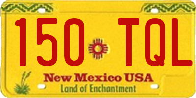 NM license plate 150TQL