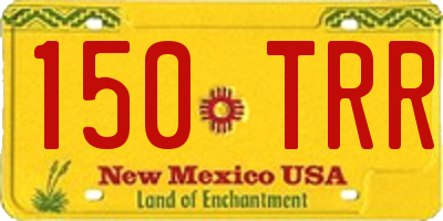 NM license plate 150TRR