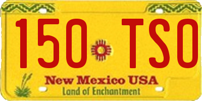 NM license plate 150TSO