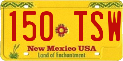 NM license plate 150TSW