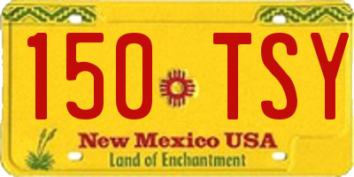 NM license plate 150TSY