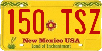 NM license plate 150TSZ