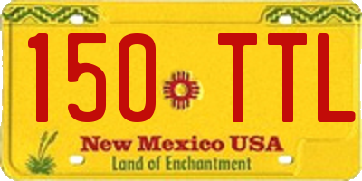 NM license plate 150TTL
