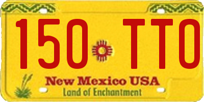 NM license plate 150TTO