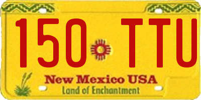 NM license plate 150TTU