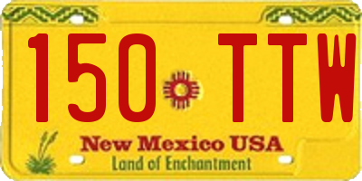 NM license plate 150TTW