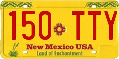 NM license plate 150TTY