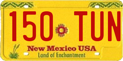 NM license plate 150TUN