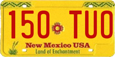 NM license plate 150TUO