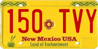 NM license plate 150TVY