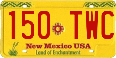 NM license plate 150TWC
