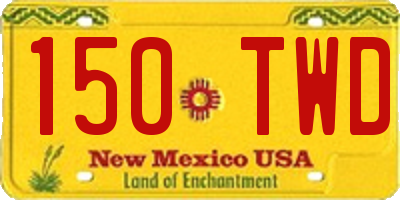 NM license plate 150TWD