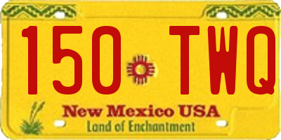 NM license plate 150TWQ