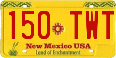 NM license plate 150TWT