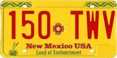 NM license plate 150TWV