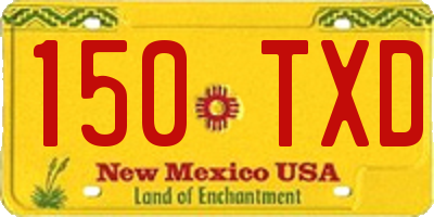NM license plate 150TXD