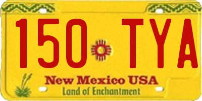 NM license plate 150TYA