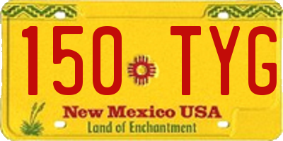 NM license plate 150TYG