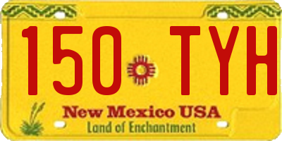 NM license plate 150TYH
