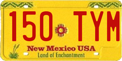 NM license plate 150TYM