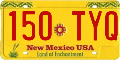 NM license plate 150TYQ