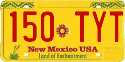 NM license plate 150TYT