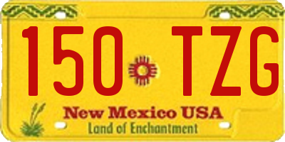 NM license plate 150TZG