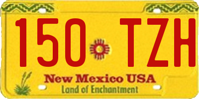 NM license plate 150TZH