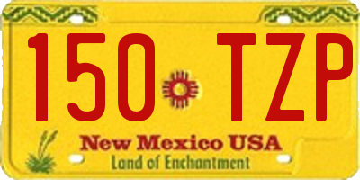 NM license plate 150TZP