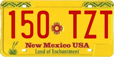 NM license plate 150TZT