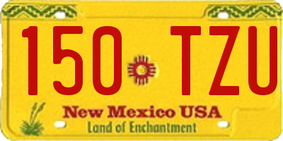 NM license plate 150TZU