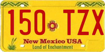 NM license plate 150TZX