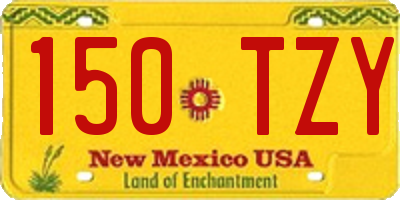 NM license plate 150TZY