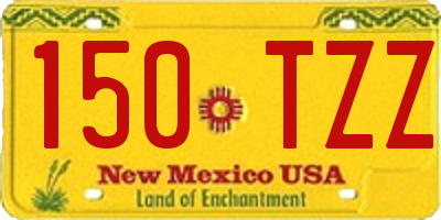 NM license plate 150TZZ