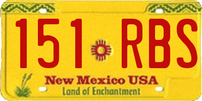 NM license plate 151RBS