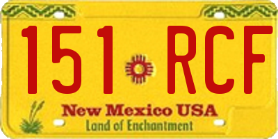 NM license plate 151RCF