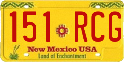 NM license plate 151RCG