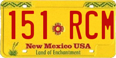 NM license plate 151RCM