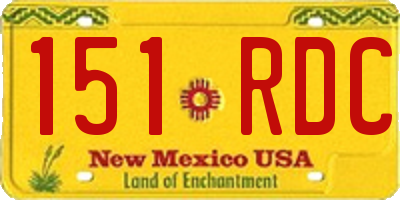 NM license plate 151RDC