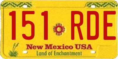 NM license plate 151RDE